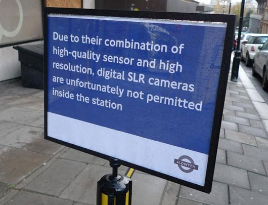 sign outside UK station