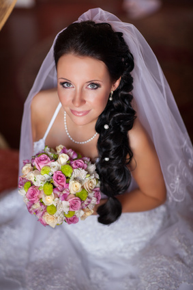 Beautiful bride in wedding day In bridal dress. newlywed woman