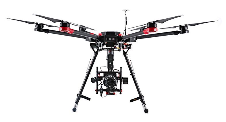 Flying hasselblad camera drone image