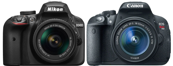 Nikon D3400 vs Canon T5i