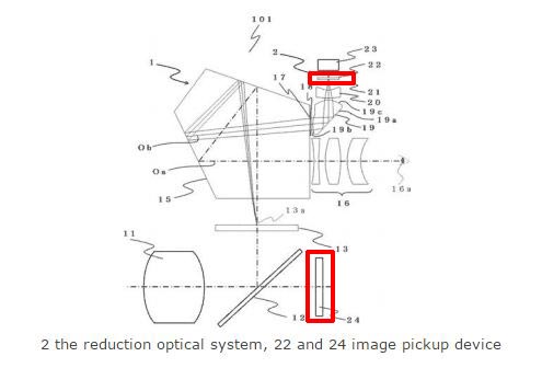 CANON optical viewfinder patent image