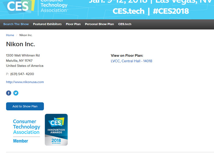 Nikon at CES show image