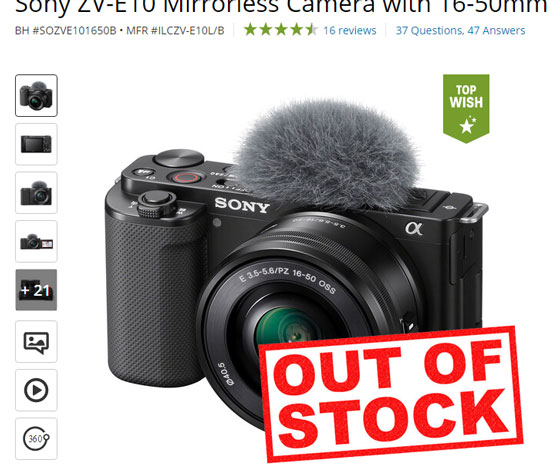 Sony ZV-E10 Production Halted « NEW CAMERA