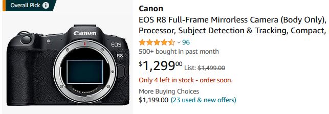EOS R8, Full Frame Camera