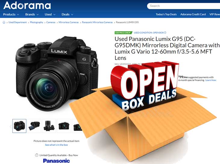 Panasonic Lumix G95 Open Box camera at Low Price